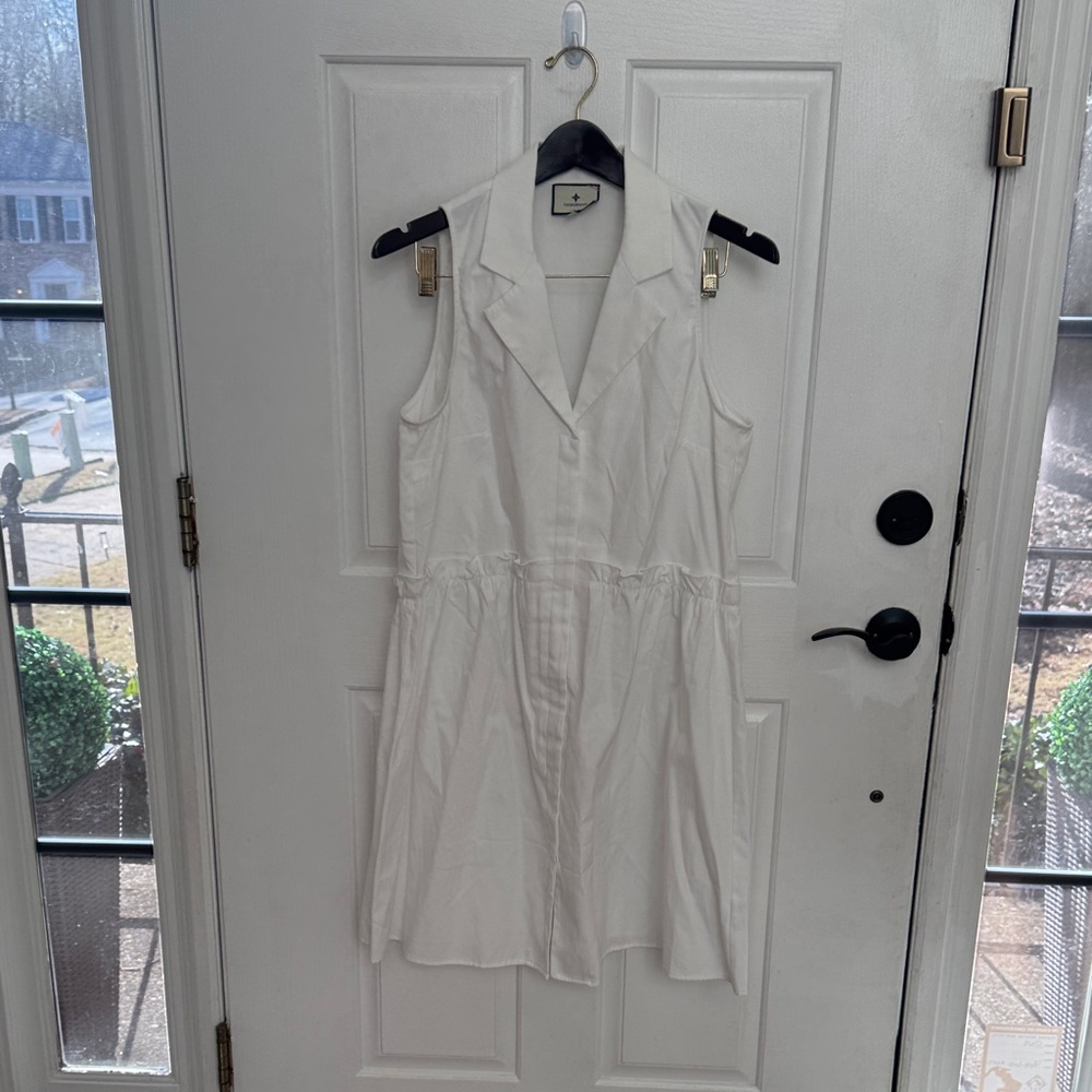 Sleeveless White shirt dress Dress